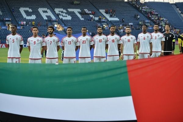 لاعبو منتخب الامارات الأولمبي