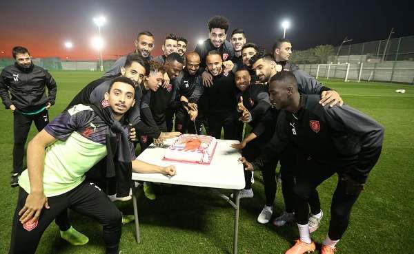  العربي مع لاعبي الدحيل