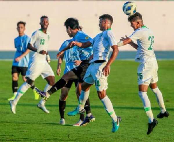 جانب من مباراة سابقة للأولمبي السعودي