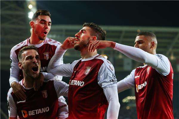 فرحة لاعبي سبورتنج براجا