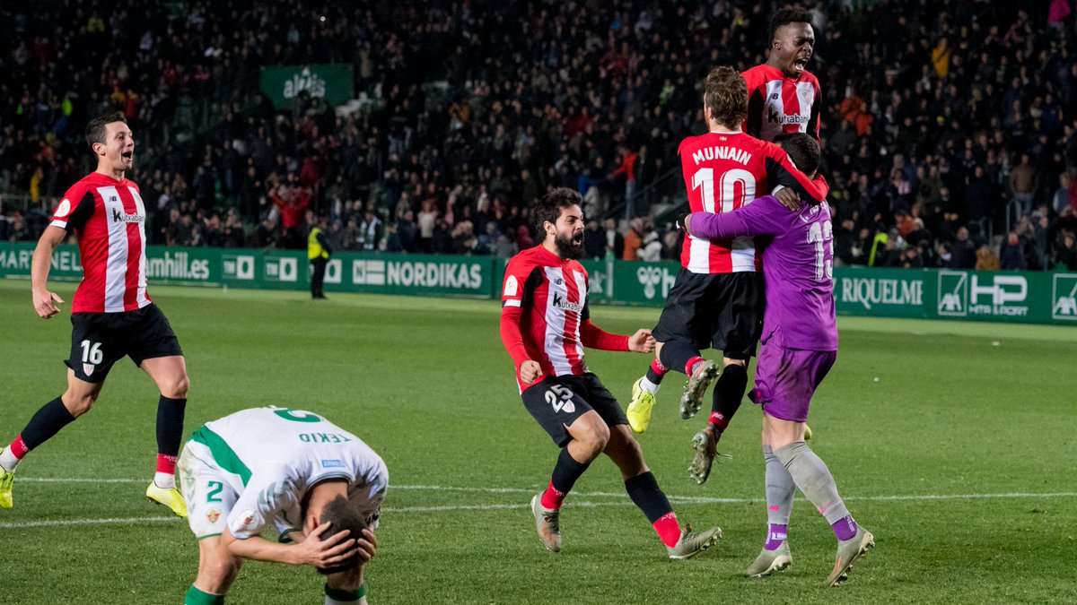 فرحة لاعبي بيلباو