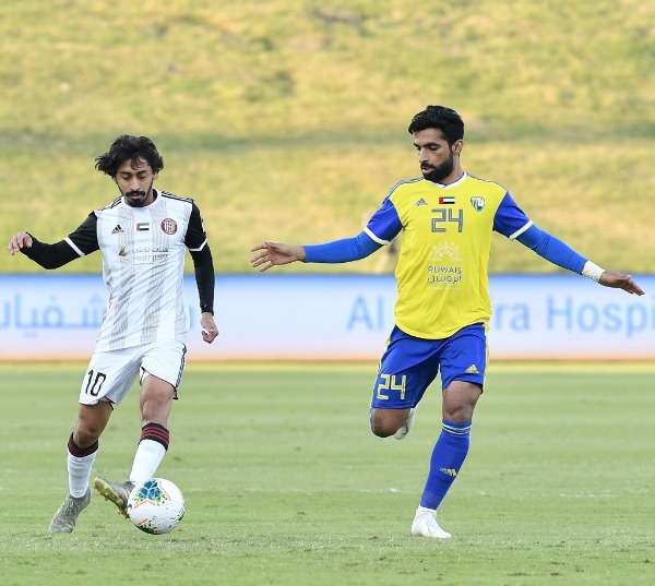 من مباراة الظفرة والجزيرة