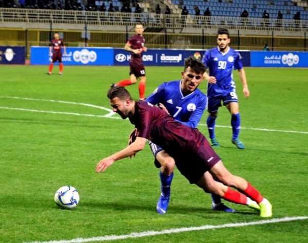 العيساوي خلال مباراة الرمثا