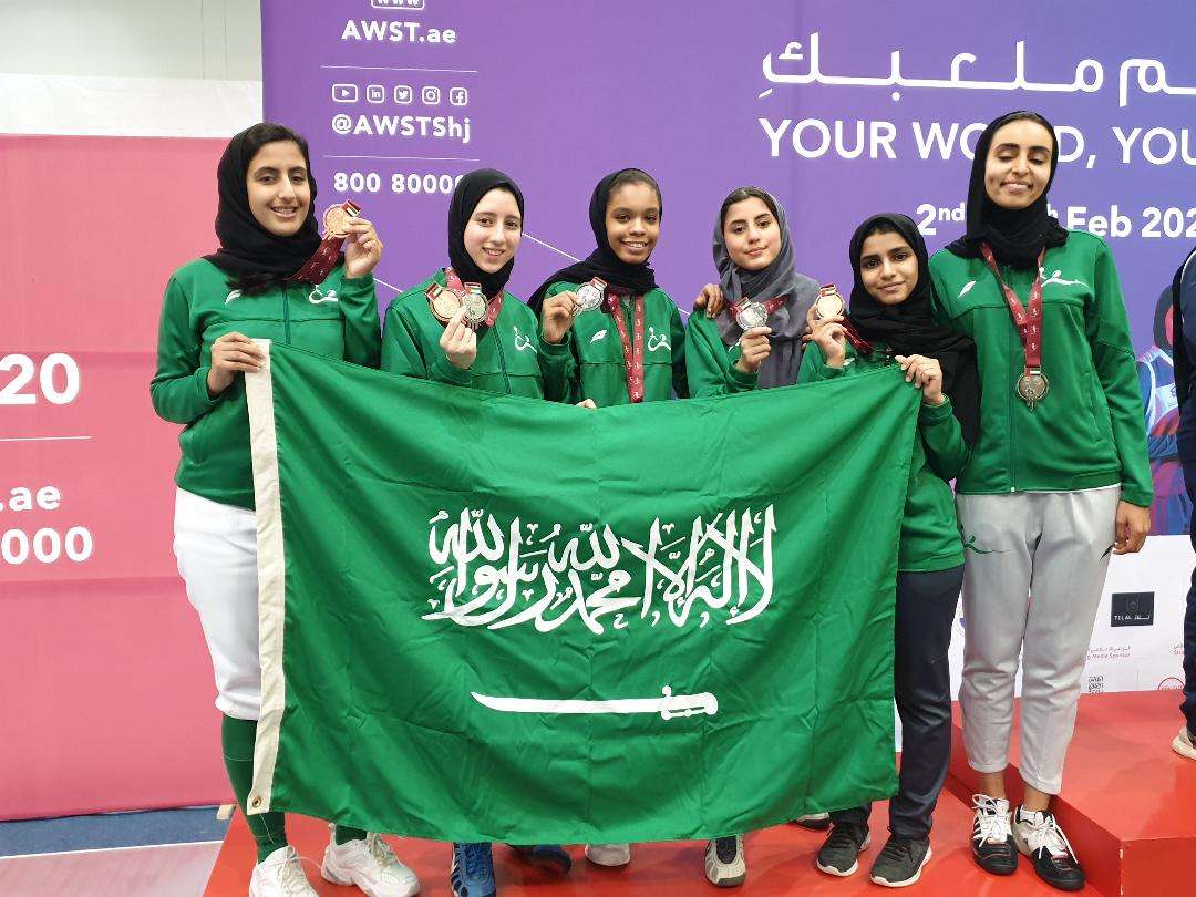 مبارزات السعودية مع الميداليات في الشارقة