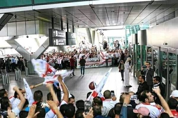 من استقبال فريق الزمالك بالدوحة