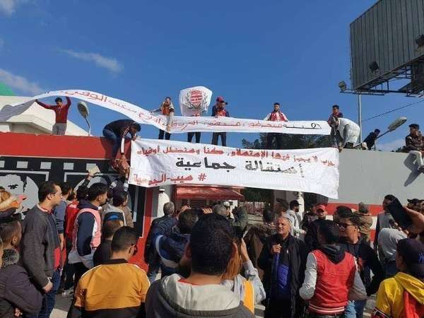 من احتجاجات جماهير الإفريقي