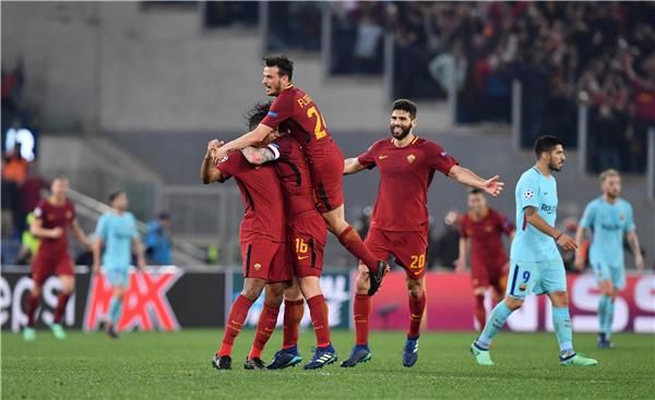 روما ولحظة إقصاء برشلونة