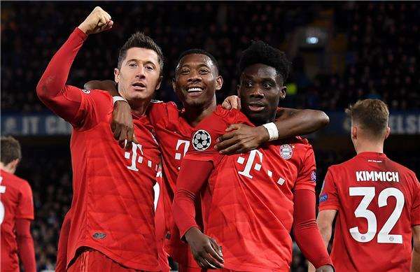 احتفال لاعبي بايرن ميونخ