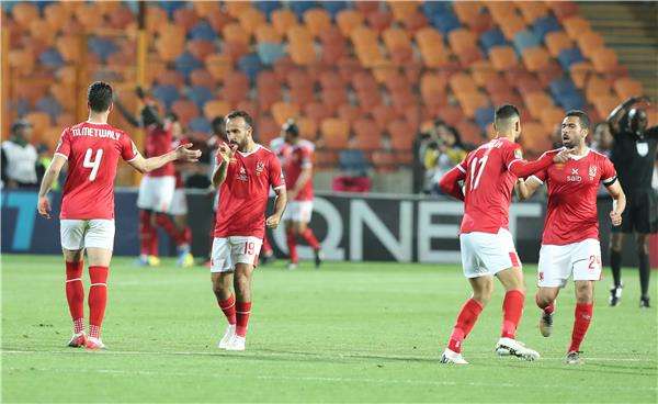 فرحة لاعبي الأهلي 