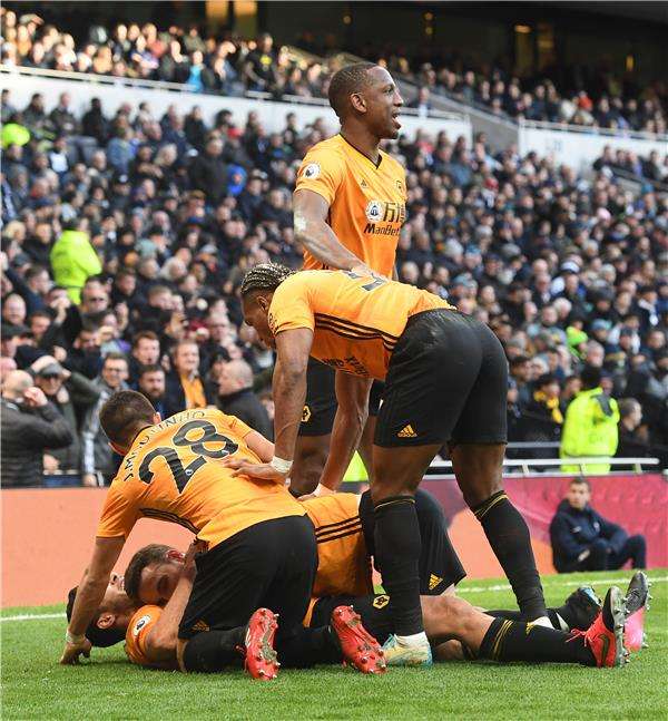 فرحة لاعبي ولفرهامبتون 