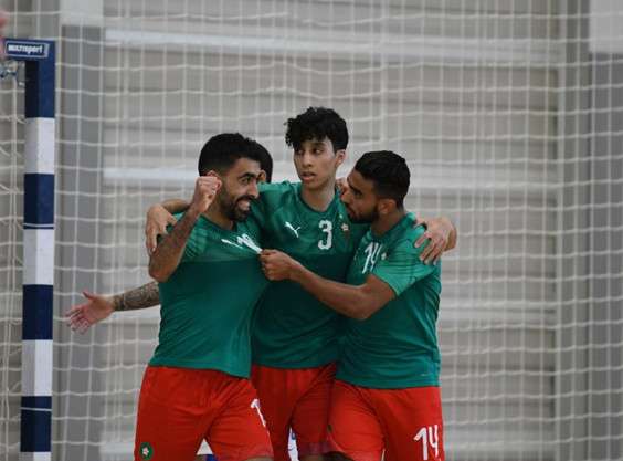 فرحة لاعبي المنتخب المغربي