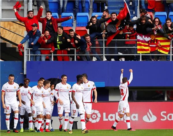 فرحة لاعبي مايوركا