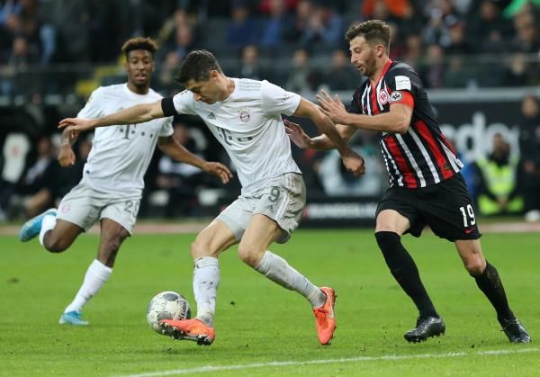 من مباراة سابقة بين بايرن ميونخ وفرانكفورت