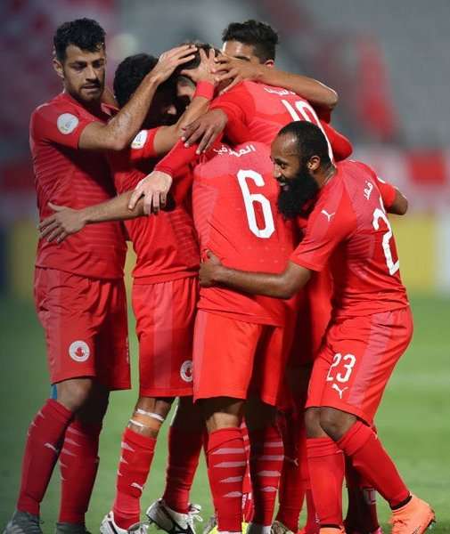 فرحة لاعبي العربي