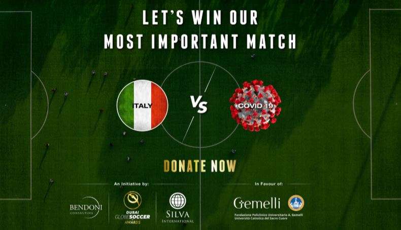 حملة جلوب سوكر لدعم المصابين بكورونا في إيطاليا