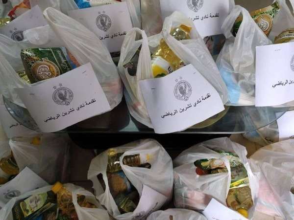 جانب من المساعدات