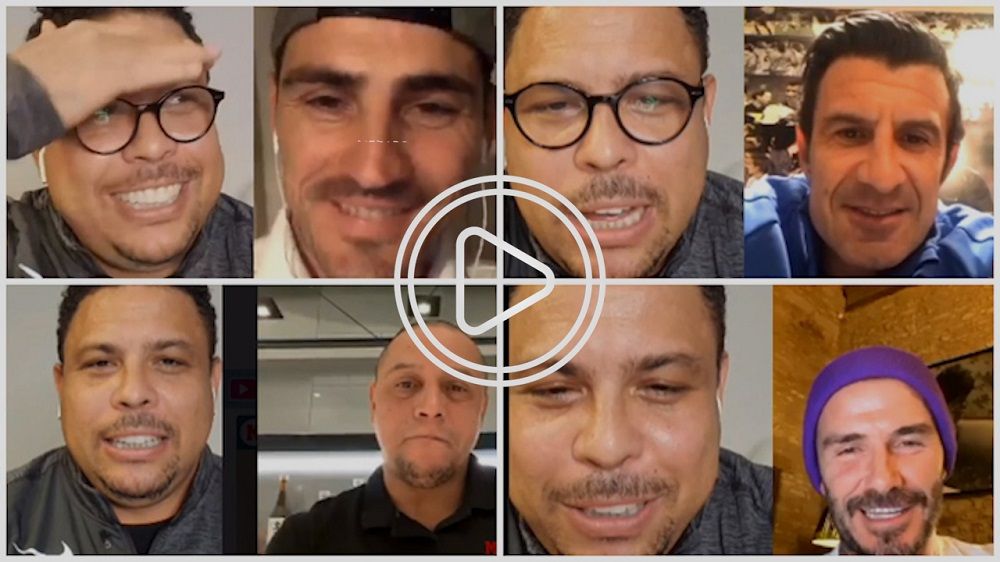 جلاكتيكوس ريال مدريد في مكالمة الفيديو