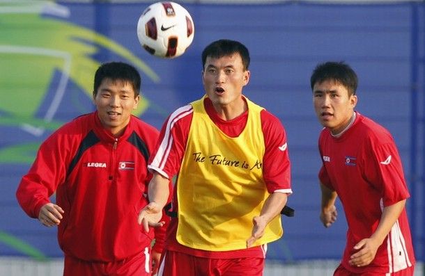 تدريبات المنتخب الكوري الشمالي في قطر