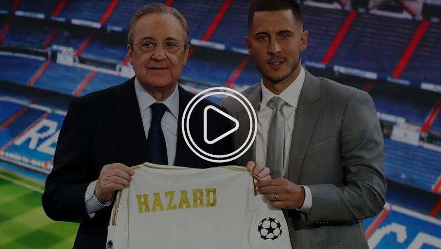 بيريز يقدم هازارد للإعلام