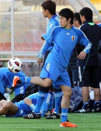 شينجي كاغاوا في التدريب الأخير