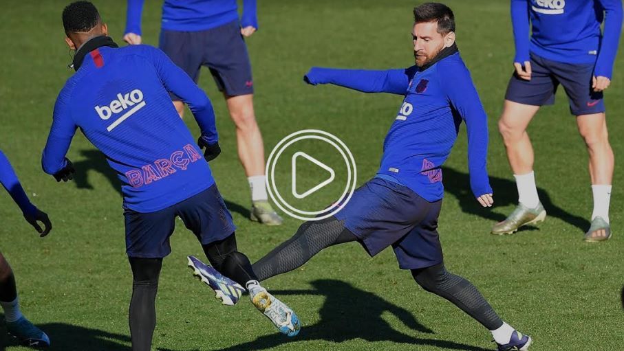 ليونيل ميسي في التدريبات