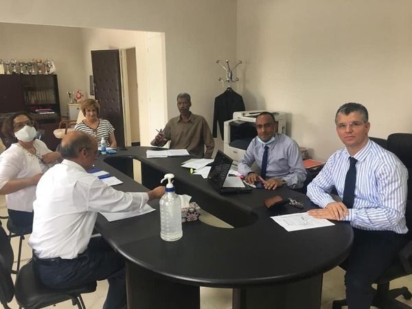 من اجتماع المدير العام للرياضية مكرم شوشان