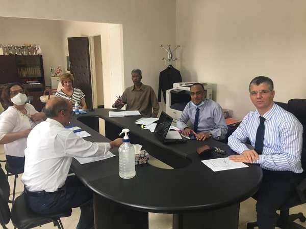 من اجتماع المدير العام للرياضية مكرم شوشان