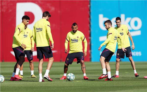 من مران برشلونة