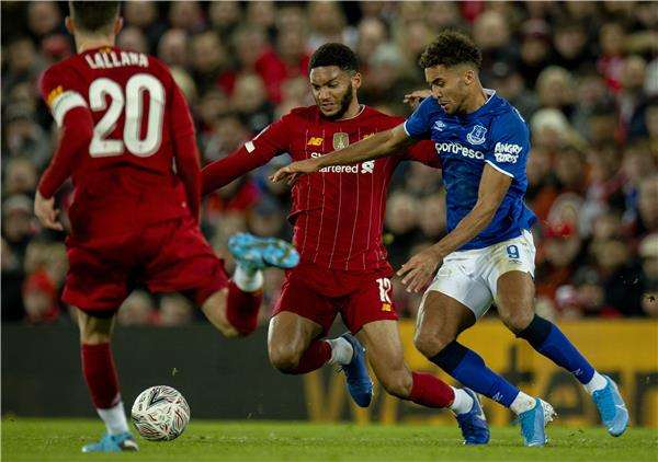 من مباراة سابقة بين إيفرتون وليفربول
