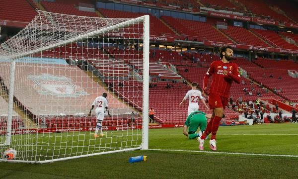 محمد صلاح يسجل هدفه الأول في زمن كورونا