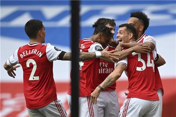 فرحة لاعبي آرسنال