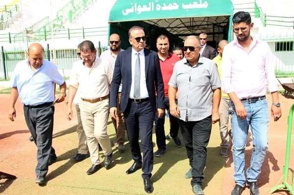 وديع الجريء في زيارة لملعب المعواني بالقيروان
