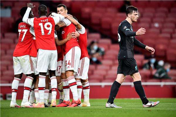 فرحة لاعبي آرسنال