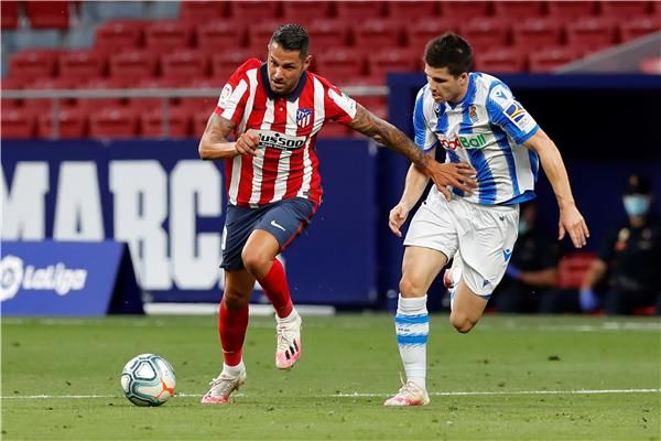 من مباراة ريال سوسيداد وأتلتيكو مدريد