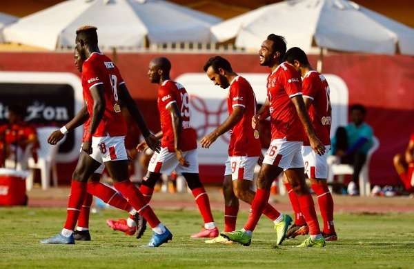 فرحة لاعبي الأهلي