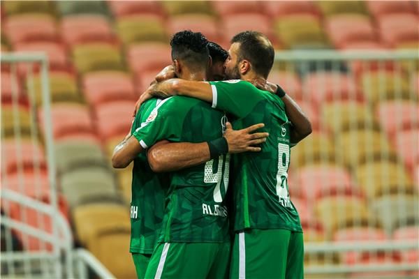 فرحة لاعبي الأهلي 