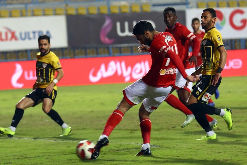 من مباراة سابقة بين الإنتاج الحربي والأهلي