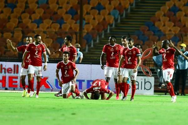 فرحة لاعبي الأهلي