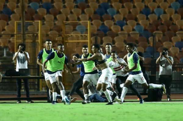 احتفال مصطفى محمد بهدفه في الزمالك