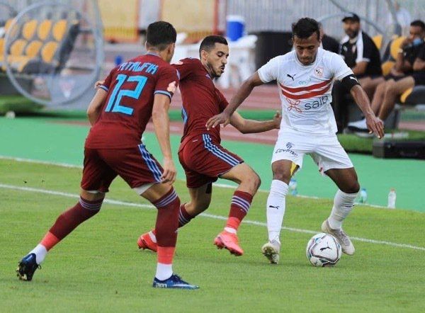 مباراة سابقة بين الزمالك وبيراميدز