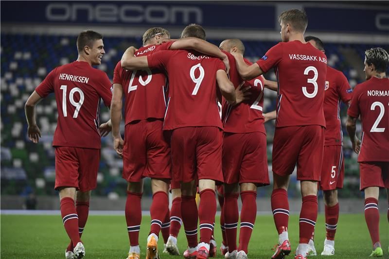 فرحة لاعبي النرويج