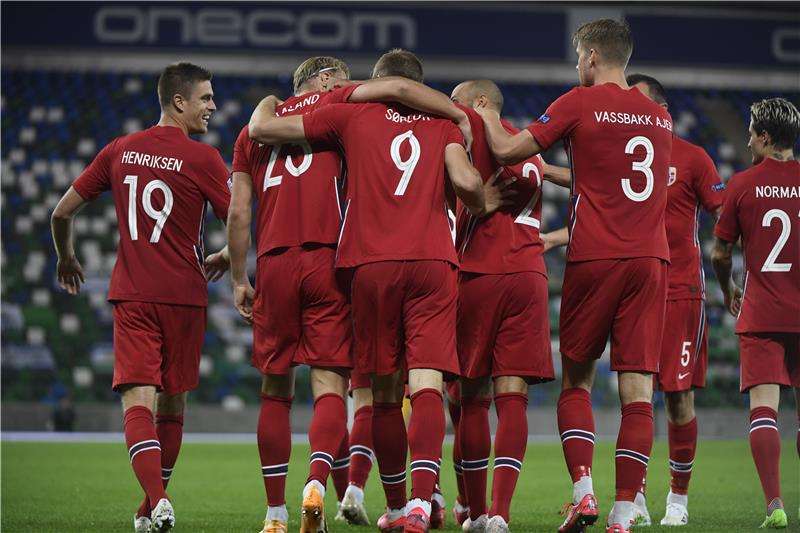 فرحة لاعبي النرويج