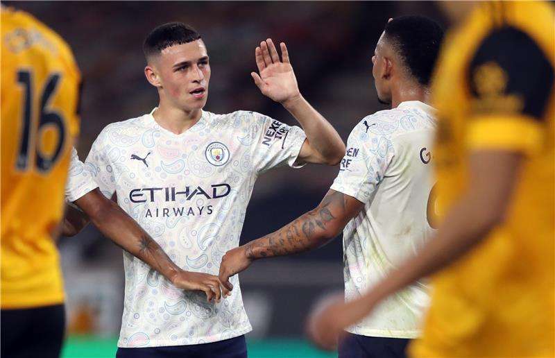 فودين يحتفل بهدفه