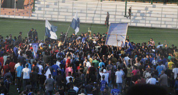  جماهير شباب رفح تحتفل بالكأس