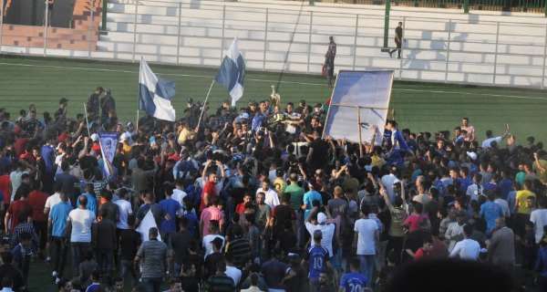 جماهير شباب رفح تحتفل بالكأس