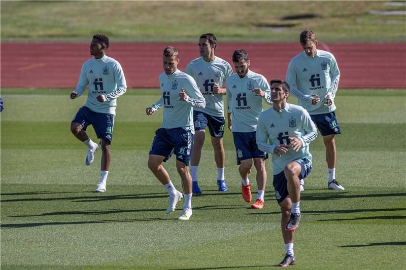 من  تدريبات منتخب إسبانيا 