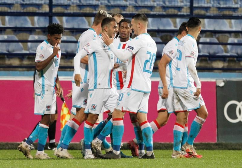 فرحة لاعبي منتخب لوكسمبرج