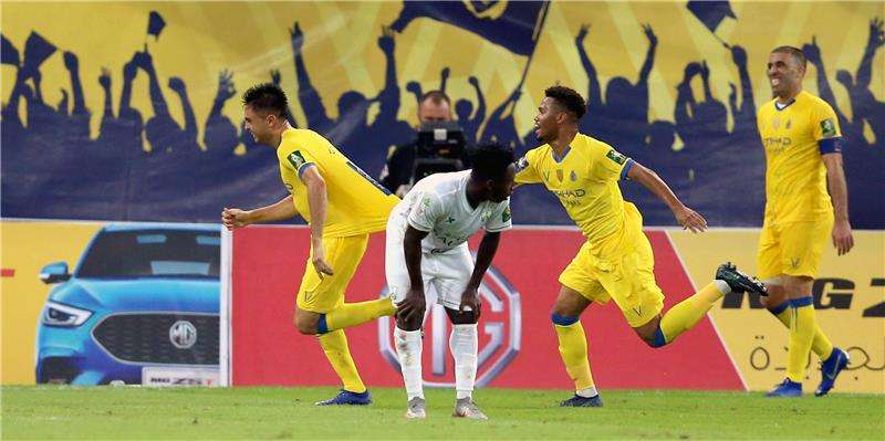 فرحة لاعبي النصر