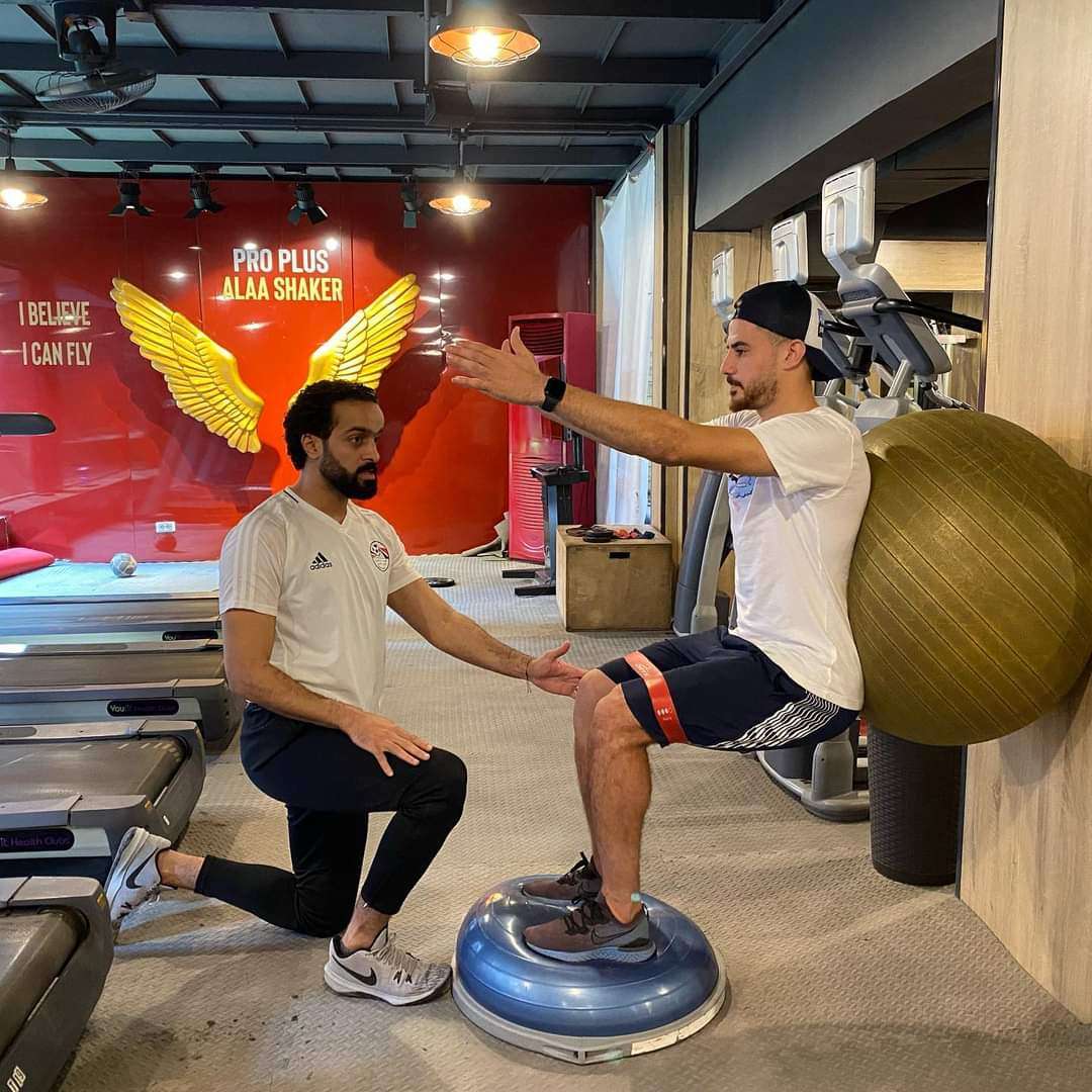 الونش أثناء تدريباته التأهيلية