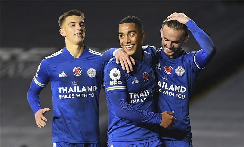 فرحة لاعبي ليستر